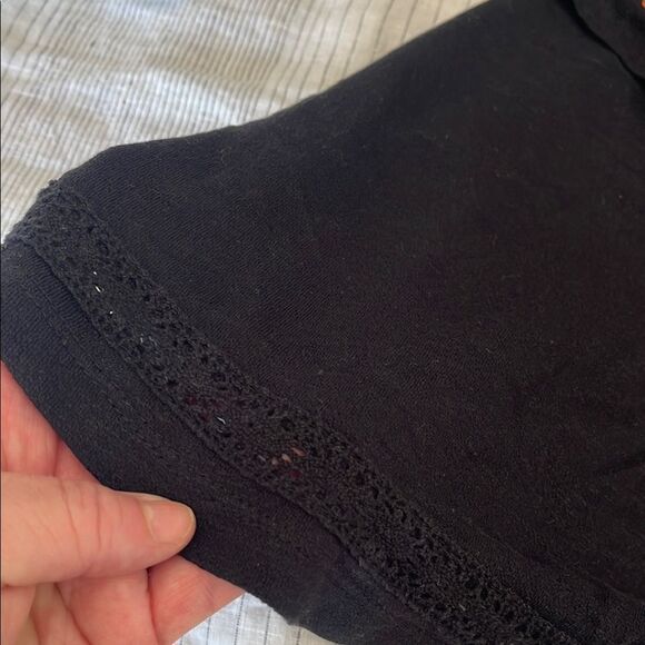 Free People Blue Embroidered Flutter Sleeve Blouse - Picture 4 of 7